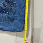 Tyca Large Denim Tote Bag Memphis Blues Embossed Denim Med Blue 19" x 21.5" Photo 5