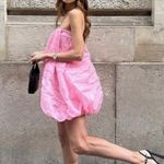 ZARA  pink mini sleeveless balloon dress Photo 2