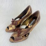 Anne Klein  | Belladona Leather Oxford Peep Toe Pumps Photo 7