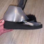 Olivia Miller  black flower platform flip flops Photo 4