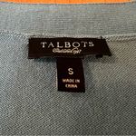 Talbots Light Blue Deep V-Neck Cardigan Sweater Pockets Lightweight Small Photo 2