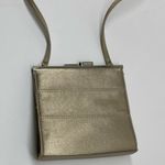 Nine West Small Gold Shoulder Bag Silver Metal Frame Purse Photo 5