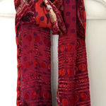 Cynthia Rowley  Reversible Red Polka Dot Paisley Scarf Polyester Photo 0