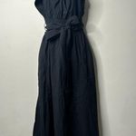 Madewell Brooke One Shoulder Ruffle Midi Dress Black Size 2 NEW Photo 0