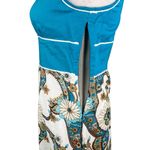 Chaudry Dress Medium Lightweight Summer Midi Sleeveless Dress Teal Floral New Photo 4