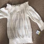 simply styled Smocked Jacquard Top Cloud Dancer, Size M Photo 1
