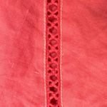 XCVI Vintage 90s Y2K Ramie Linen Midi Skirt Muted Cherry Red Crochet Medium Photo 4