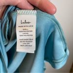 Lulus Thriving Darling Shiny Teal Blue Mermaidcore Sleeveless Tiered Mini Dress Photo 4