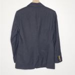 Vintage Blazer Talbots Size 10 Gray Wool Gold Buttons Equestrian Academia Long Photo 4