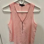 Ambiance Light Pink Zip Up Tank Top Photo 0