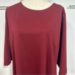 Dainty Jewells Size XXXL Burgundy 3/4 Sleeve Round Neck Modest Midi Dress Church Red Photo 5