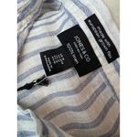Jones New York ‎ Blouse Medium Long Sleeve 100% Linen Shirt Stripe Beach Comfort Photo 1