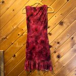 Princess Polly  Molita Ruffle Hem Mini Dress Red Watercolor Photo 7