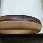 Vintage Two Tone Wood Bracelet Brown Photo 4