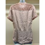 TINY by Anthropologie Pink/Rose Top With Floral Lace Trim, NWT SIZE SMALL!! Pink Photo 1