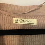 We The Free  Pink V-neck Thermal Henley Top Oversized Lounge Women's size Small Photo 1