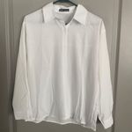 SheIn Plain White Button Up Photo 0