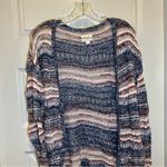 Wrangler Blue/Pink Knit Striped Long Sleeve Open Front Cardigan S Photo 3