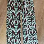 ZARA  Printed mid-rise straight leg Front zip Pants Size XS Brown Green Cream NWT Photo 8