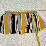 Blue Blush  Striped Strapless Crop Top Pullover Yellow Blue White Medium Stretchy Photo 3