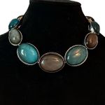 Jones New York Jones NY chunky teal and gray cabochon necklace Photo 0