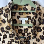 Charter Club  Woman 18W Leopard Print Round Collar Blazer Jacket Stretch Photo 4