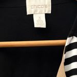 Chico's Chico’s Striped Open Front Colorblock Long Sleeve Jacket Blazer Black Size Large Photo 9