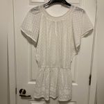 Melissa Odabash White Embroidered Pattern Lace Off Shoulder Swim Cover Up Size undefined Photo 2
