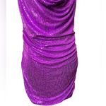 Urban Outfitters Dua Cowl Neck Purple Sequin Glitz Glam Bodycon Mini Dress Photo 3