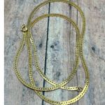 Gold Tone Herringbone Double Strand Chain Necklace Convertible 2 Chains 17" 21" Photo 8
