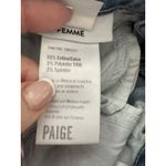 Paige Jeans Women's Size 24 Femme Boot Flare Raw Hem Stretchy Light Wash #F7-0 Photo 8