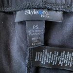 Style & Co Petite women's size PS ebony black full length leggings with patches Photo 4