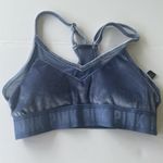 PINK - Victoria's Secret Victoria's Secret PINK Velvet Sports Bra Blue XS Photo 1