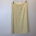 Crescent NWT  yellow floral maxi button Down skirt Photo 2