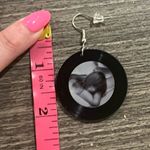 Taylor Swift Grey Black Record Fashion Earrings NEW Lightweight Resin Black Photo 5