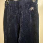 FILA Vintage Y2K Womens Velour Leggings M Medium Dark Navy Blue Waist 28” 30” Photo 1