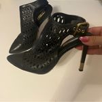 Guess  Black Cutout Heeled Ankle Boots Photo 3