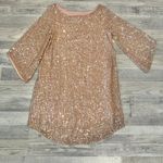 Anthropologie Starling Sequin Tunic Party Dress Women's Rose Gold Q39 Photo 1