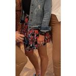 LoboRosa Floral Mini Skirt in Black Small Womens Floral Satin Tiered Photo 8