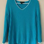 Ralph Lauren Blue Cable Knit V Photo 0