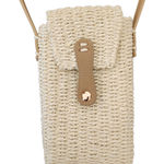 Aerie Cream Woven Crossbody Bag One Size Photo 0