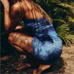 ZARA SHORT TULLE DRESS WITH PRINT BLUE MINI BODYCON - Size XS - Never Worn Photo 4