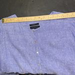 Tahari 100% Linen Blue Lightweight Boho Beach Quiet Luxury Minimalist Blouse 1X Photo 5