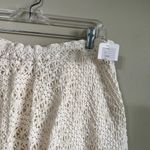 Free People NWT  beach circle town ivory crochet skirt L Photo 3