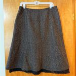 April Cornell Herringbone Skirt With Lined Lace Trim Vintage Wool Blend Large Photo 10