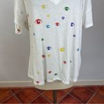 Michael Lauren  V Neck Eye Short Sleeve Tee Photo 3