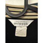 Misook Exclusively  Sweater Women XL Black Tan Open Front Long Sleeve‎ Cardigan Photo 2