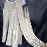 JustFab  Women Size M Olive Green Crew Neck Cold Shoulder Long Sleeve Blouse Photo 2