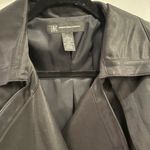 INC International Concepts Macys Satiny Dressy Trenchcoat Evening Jacket Coat Black Size L Photo 3