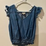 Harper Heritage Boutique Denim Ruffle Top Photo 0
